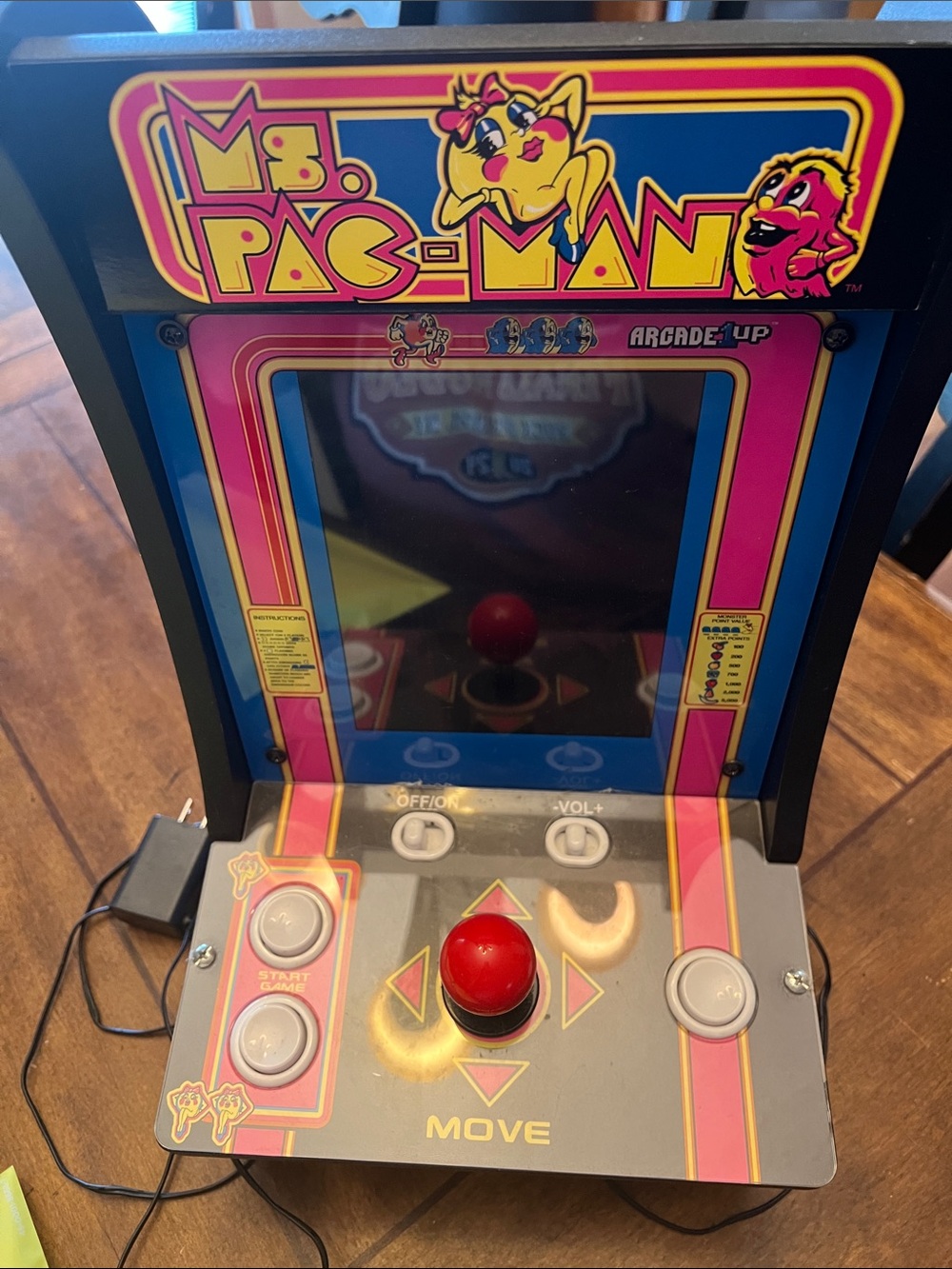 Arcade Ms. Pac-Man Mini Arcade - Pink and Blue